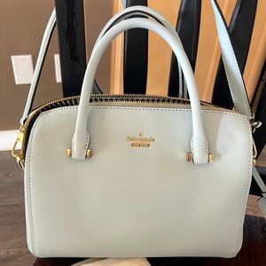 Kate Spade light blue Tote/crossbody bag with Strap and dust bag/care card